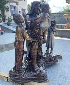 jesus with children statue,jesus with children,jesus with the children,bronze jesus statue,jesus statue,jesus statue for sale,catholic statue Jesus With Children