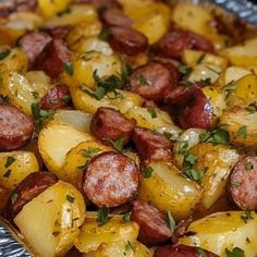 BEST RECIPE for Smoked Sausage and Potato Bake Download. - Etsy Singapore Sausage Potatoes Green Beans, Smoked Sausage And Potato Recipe, Oven Roasted Potatoes Easy, Rotel Recipes, Potatoes Green Beans, Tilapia Recipe, Dessert Holiday