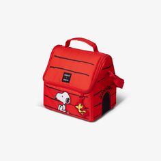 Angle View | Snoopy's House 16-Can Lunch Pail::::Custom character details Lunch Pail, Can Tumbler, Mini Convertible, Charlie Brown Snoopy, Best Lunch Bags, Lunch Cooler, The Peanuts, Snoopy Love, Soft Cooler