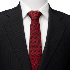 Focus your energy for the good of all with this Shang-Chi Tie. Featuring the Ten Rings Crest in red on a black base, this tie brings a pop of color to your ensemble. Accents of yellow motifs accentuate the design of the crest. Made from 100% Silk, this tie is a perfect addition to your Marvel collection. Officially licensed by Marvel. Ten Rings, Marvel Collection, Shang Chi, Red Backdrop, Man Thing Marvel, Red Tie, Tie Bar, Tie And Pocket Square, Ties Mens