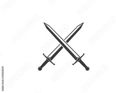 two crossed swords are on top of each other