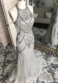 Grey Wedding Dress Silver, Latest Wedding Dress, Gatsby Wedding Dress, Grey Wedding Dress, Wedding Dress Evening, Grey Wedding, Timeless Luxury, Wedding Dresses Beaded, Gray Weddings