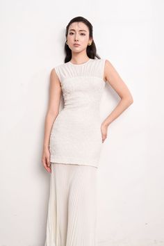 Introducing the drop waist dress, crafted from luxurious foam silk for an elegant silhouette. The round neck and ankle length design exude sophistication, perfect for any occasion. Elevate your wardrobe with this exclusive dress. White Dropped Waist Dress, Drop Waist Dress, Mean Blvd, Ankle Length Dress, Exclusive Dress, Dropwaist Dress, Waist Dress, Drop Waist, White Patterns