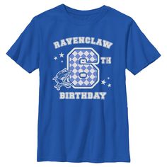 Have a fantastical birthday this year and unlock magical secrets hiding in the closet under the stairs with these officially licensed Harry Potter styles! Head to Hogwarts with your favorite witches and wizards and learn to defeat He Who Shall Not Be Named! This Boys' Harry Potter and the Sorcerer's Stone Ravenclaw 6th Birthday Graphic T-Shirt features the iconic Ravenclaw eagle wishing you a happy 6th birthday! And, just remember, the spell is Wing-gar-dium Levi-o-sa and NOT Wingardium Leviosa! Happy 8th Birthday, Happy 6th Birthday, Harry Potter Ravenclaw, The Sorcerer's Stone, Harry Potter Style, Harry Potter Outfits, Boys Graphic Tee, Graphic Tee Design, Ravenclaw