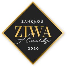 a black and gold award badge with the words, thank you zhwaa always