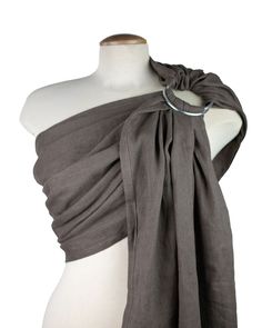 a mannequin torso wearing a gray scarf