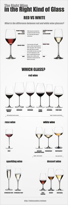 the different types of wine glasses are shown in this diagram, which is what they look like