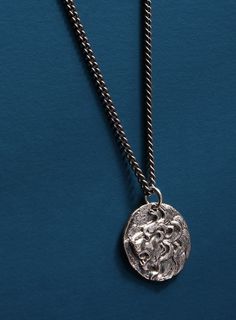 Chain: 2mm Oxidized Sterling Silver Clasp: Lobster Pendant: 19mm diameter / 1.4mm thick Pendant: Oxidized Sterling Silver Made in the USA. Lion Head Necklace, Dark Naturalism, Head Necklace, Necklace Mens, Men Jewelry, Viking Jewelry, Lion Head, One Ring, Oxidized Sterling Silver