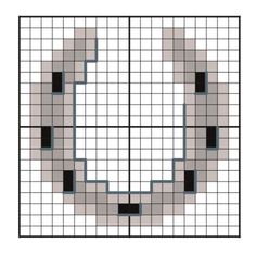 a cross stitch pattern with squares in the middle