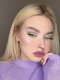 Editorial Make-up, Maquillage On Fleek, Pastel Makeup, Neon Makeup, Makeup Eye Looks, Creative Eye Makeup, Creative Makeup Looks