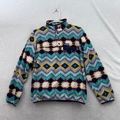 ad eBay - Patagonia Synchilla Jacket Womens S Multicolor Aztec Fleece Pullover Snap Casual - Buy Now, click the link (eBay) Patagonia Synchilla, Women Sweaters, Clothing Women, Click The Link, Patagonia, Sweater Outfits, Buy Now, Sweaters For Women, Jackets For Women