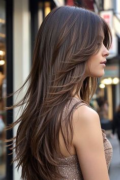 Long Feathered Layers with Light Texture, Chic Long Layered Haircuts for Straight Hair, long layers, long layered haircuts Haircuts For Straight Hair Long, Straight Hair Long Layers, Layered Haircuts For Straight Hair, Long Feathered Layers, Hair Long Layers, Haircuts For Straight Hair, Hairstyles For Seniors, Feathered Layers, Layers Long