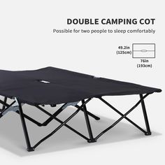 the double camping cot is available in multiple sizes