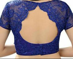 Lace Saree Blouse, Net Saree Blouse Designs, Netted Blouse Designs, Blouse Back Neck, Blouse Designs Catalogue, Lace Saree