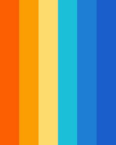 an orange, yellow and blue color scheme