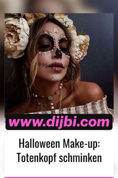 Make Up Tutorials, Hair Mistakes, Kids Makeup, Funny Tattoos, Skull Face, Halloween Makeup Looks, Halloween Make Up, Creepy Halloween