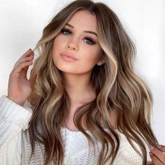 Soft smooth blonde wig Balayage Blonde, Brown Hair Balayage, Ombré Hair, Brown Blonde Hair, Brown Hair With Highlights, Wave Hair, Balayage Highlights