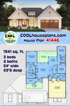 the floor plan for this house is very large and has 3 beds, 2 bathrooms