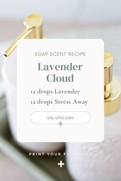 You'll float off on a lavender cloud with this soap scent recipe for DIY melt and pour soap! Essential Oil Blends For Soap, Make Foaming Hand Soap, Pumpkin Essential Oil, Cloud Diy, Best Smelling Essential Oils, Foaming Hand Soap Recipe, Cloud Soap, Hand Soap Recipe, Diy Hand Soap