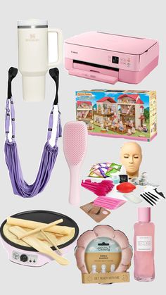 various items that include hairdryer, comb and other things