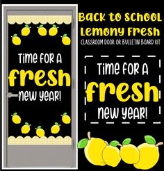 back to school lemony fresh classroom door or bulletin board printables for the new year