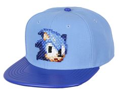 PRICES MAY VARY. OFFICIALLY LICENSED SONIC THE HEDGEHOG HAT - Bioworld makes great pop-culture items for men women boys and girls. From the bravest superheroes to cartoon icons, Bioworld only produces the best in authentic products! HIGH-QUALITY EMBROIDERED DESIGN - Each hat features a pixel design of our favorite hedgehog. The back of the has stitched text that reads "Sonic Speed" over the snapback feature. SIX PANEL CROWN - The hat's crown is made of 6 panels. The bill's upper fabric is faux l Sonic Face, Items For Men, Classic Sonic, Flat Bill Hats, Different Hats, Pixel Design, Head Design, Cartoon Icons, Blue Hat