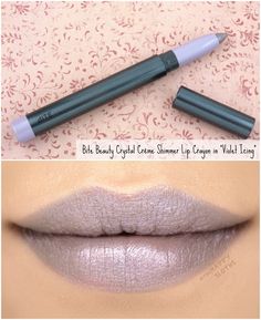 Bite Beauty | Crystal Crème Shimmer Lip Crayon in "Violet Icing": Review and Swatches