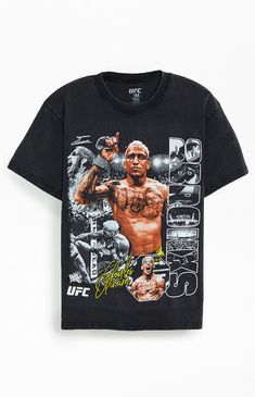 PacSun Exclusive! Get ready to show your support with the UFC Charles Bronx Oversized T-Shirt. Crafted from soft cotton with a vintage wash, this tee features a classic crew neckline, short sleeves, and a standard fit for all-day comfort. With cool graphics printed on the front, it's the perfect choice for fans of the sport who want to rock a stylish look both in and out of the octagon.


	Crew neckline
	Short sleeves
	Oversized fit
	Front graphic
	Vintage wash
	100% Cotton
	Machine washable Cool Graphics, Clothes Brand, Graphic Tee Outfits, T Shorts, Rock A, Oversized T Shirt, Ufc, Oversized Tshirt, Bronx