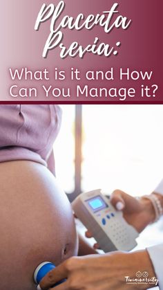 a pregnant woman holding a medical device with the words, what is it and how can you manage it?