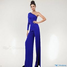 Orcajump - Off-Shoulder Long-Sleeved Jumpsuit for Formal Events such as Weddings and Evening Parties Pant Length, Long Sleeve Jumpsuit, Waist Circumference, Evening Party, Dressmaking, Formal Event, Off Shoulder, Jumpsuit, Weddings