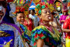 women in colorful costumes at the carnival