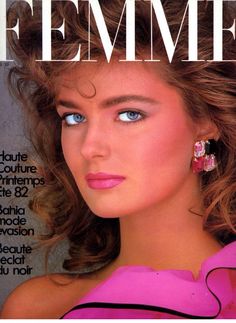 an image of a magazine cover with a beautiful woman in pink dress on the cover