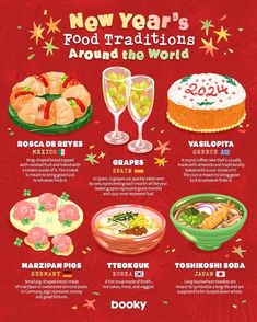 new year's food and drinks around the world