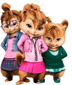 three little chipmuns are standing next to each other wearing glasses and sweaters