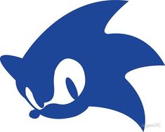 the sonic logo is shown in blue and white