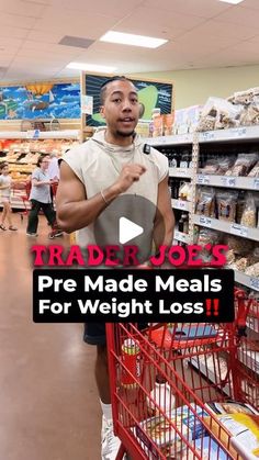 Trent Harrison | Online Fitness Coach on Instagram: "If you’re too lazy to cook, these are the best meals you need to grab from Trader Joe’s‼️  These meals are premade, macro-friendly, and taste incredible 🙌🏾  #protein #mealprep #chicken #fitness #fitnesstips #nutrition #weightloss #fatloss #grocerystore #groceryhaul #traderjoes" Rice Medley Recipes, Clean Diet Plan, Trader Joes Recipes Dinner, Mealprep Chicken, Pre Cooked Meals, Healthy Reciepes, Protein Options