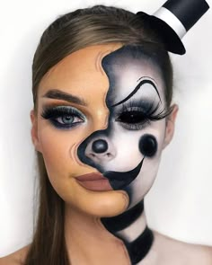 Difficult Eyeshadow Looks, Horror Smink, Crazy Halloween Makeup, Halloween Makeup Clown, Holloween Makeup, Drag Make-up, Creepy Halloween Makeup, Cute Halloween Makeup