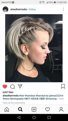 Short Hairstyles With Braids, Braids Bob, A Bob Haircut, Spring Haircuts, Bob Braids Hairstyles, Hairstyles With Braids, A Bob, Braided Hairstyles Updo