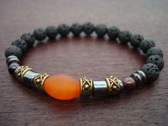 Men Bracelets, Buddhist Meditation, Hematite Bracelet, Soul Mate, Mala Bracelet, Sacral Chakra, Logical Thinking, Yoga Jewelry, Lava Rock