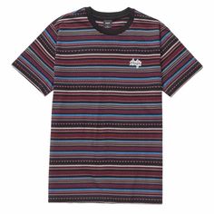 The new Huf Topanga Kit T-Shirt takes inspiration from the 80s and 90s skate culture. Short Sleeve Knit Top, Contrast Collar, Navy Blazer, Horizontal Stripes, Lifestyle Clothing, Men's Knit, Knitted Tshirt, The 80s