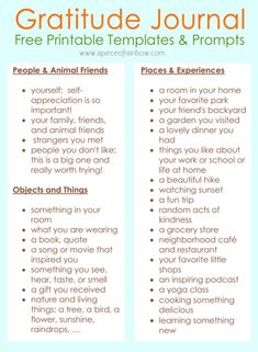 a printable guide for the grateful journal