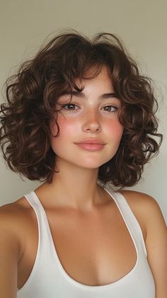 Short Layered Haircuts Short Layered Curly Haircuts, Layered Short Hair, Short Hair Wavy, Short Layered Haircuts For Women, Layered Curly Haircuts, Layered Haircuts For Women, Essential Hair Products, Layered Curly Hair, Curly Hair Short