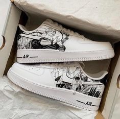 Anime Custom Air Force 1-shecustomize Custom White Sneakers For Gift, Customizable White Sneakers For Gift, Customized White Sneakers As Gift, Customized White Sneakers As A Gift, Customized White Sneakers For Gift, Best Sandals For Men, Anime Custom, Marcus Garvey, Unique Sneakers