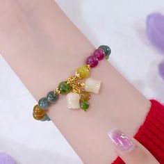 Natural colored tourmaline bracelet – Deegnt