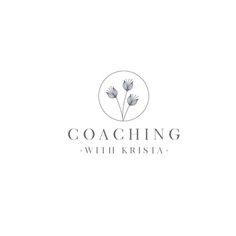 the logo for coaching with krista, which is designed to be simple and elegant