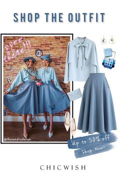 Free Shipping & Easy Return. Up to 30% Off. Classic Simplicity A-Line Midi Skirt in Blue @thesandraduran #clothing#winteroutift #datingoutfit #partyoutfit #casualoutfit #womenclothing #clothing #skirt #womenskirt #harrypotter Car Hop, Festa Harry Potter, Sock Hop, Running Costumes, Poodle Skirt, Harry Potter Outfits, Gatsby Party, 10 Off, Costumes For Sale