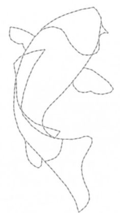 a drawing of a fish that is in the shape of a face with lines coming out of it