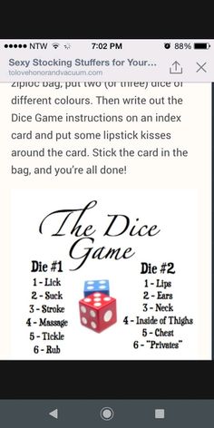 the dice game is being displayed on an iphone screen, with instructions to play it