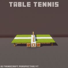 the table tennis game is being played in minecraft, but it's not real