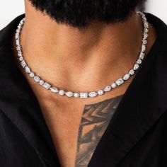 Diamond Chains For Men, Dope Jewelry Accessories, Forever Products, Pave Bracelet, Bday Gifts, Diamond Choker, Diamond Chain, Vermeil Jewelry, Custom Earrings